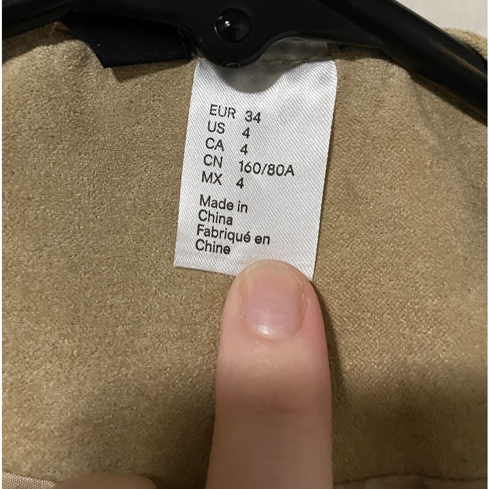 H&M Suede Moto Jacket Size 4 - Picture 6 of 9